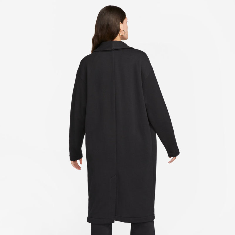 W OVERSIZED FRENCH TERRY DUSTER "BLACK"