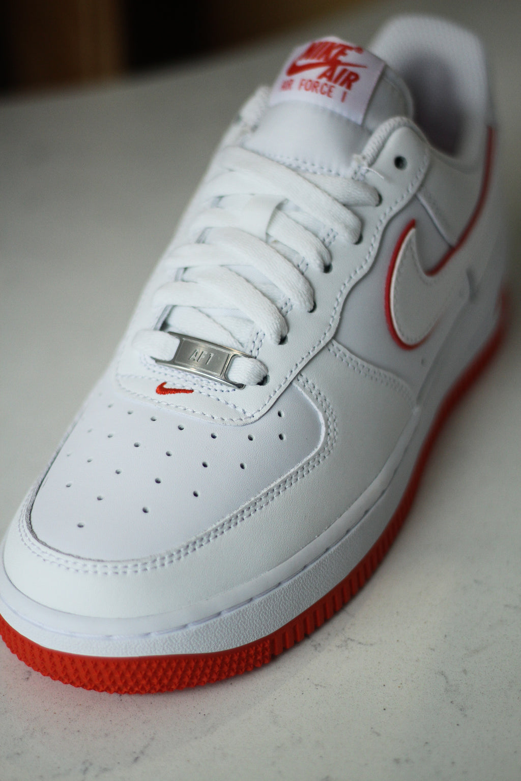 Nike Grade School Air Force 1 Picante Red/Picante Red-White