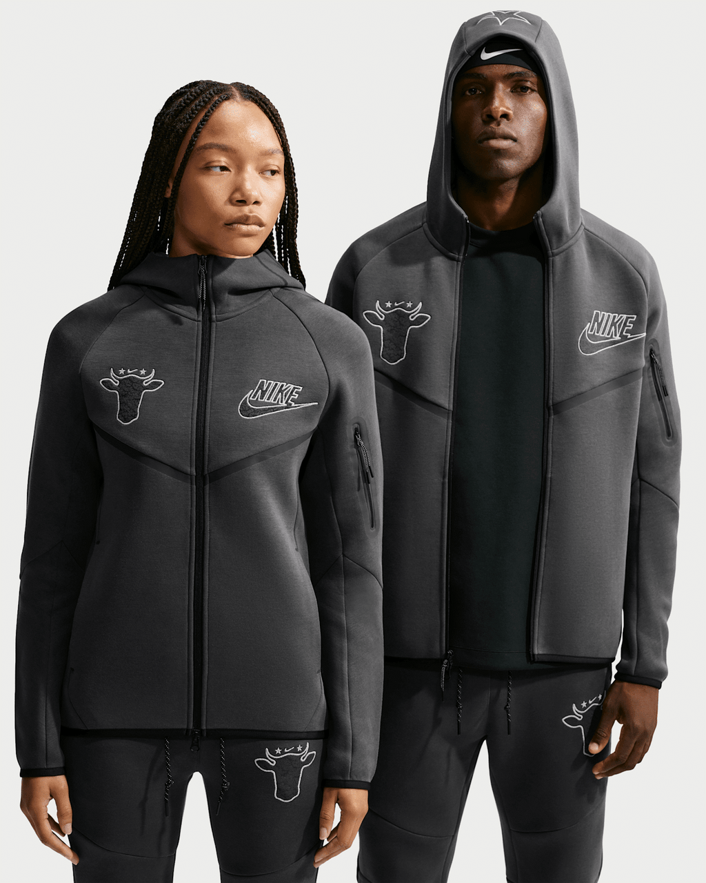NIKE TECH X WAGYU FLEECE ZIP-UP HOODIE 