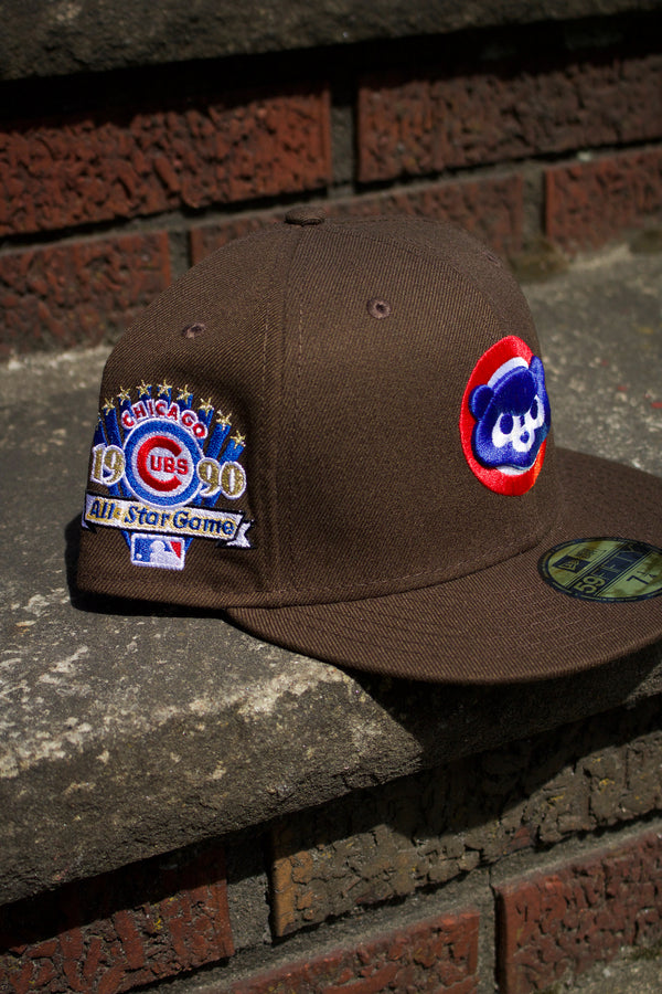 1990 CHICAGO CUBS BROWN FITTED W/ GREY UNDER VISOR