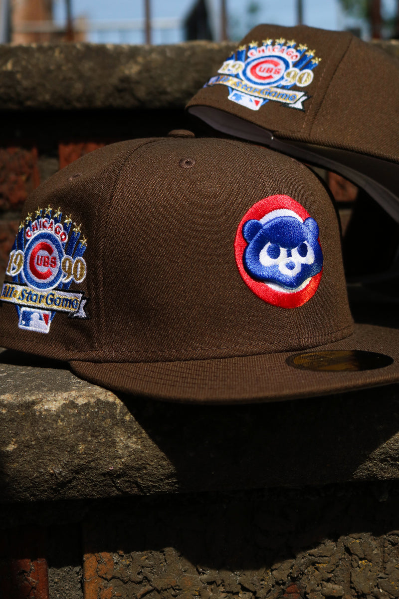 1990 CHICAGO CUBS BROWN FITTED W/ GREY UNDER VISOR