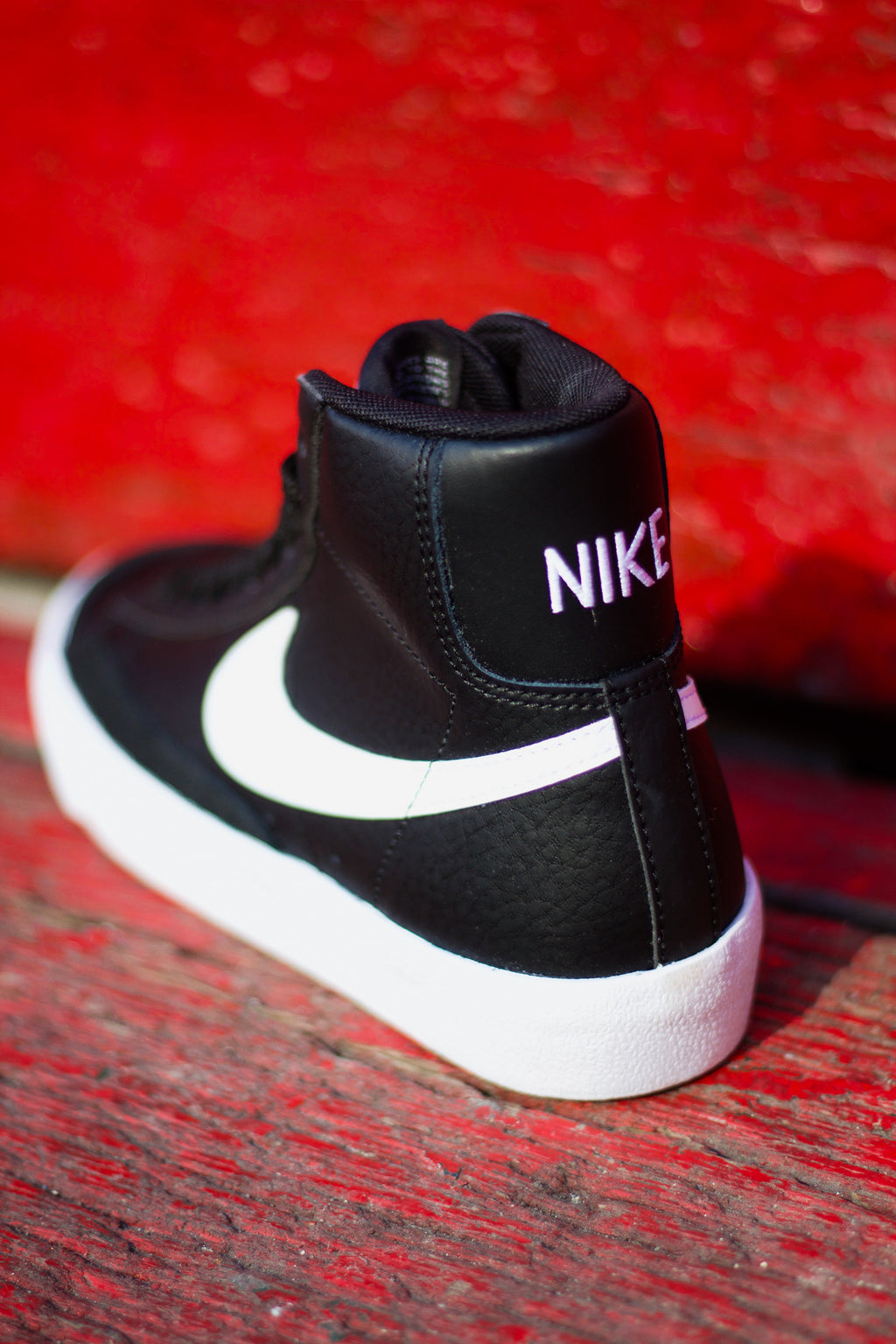 靴 nike / blazer mid gs / black/red / 24cm Nike Blazer Mid '77 Jumbo Swoosh Shoes Athletic Street