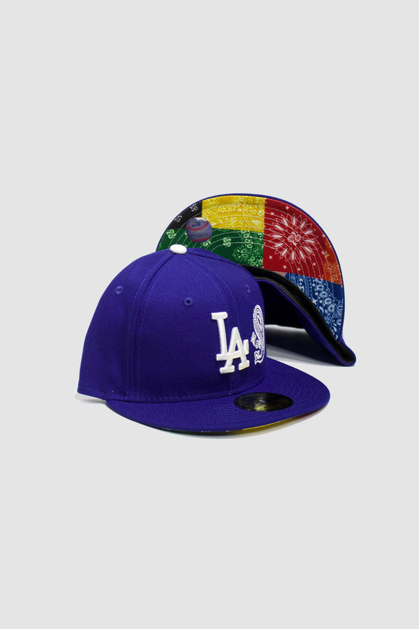 LOS ANGELES DODGERS ROYAL FITTED W/ MULTI-PAISLEY UNDER VISOR