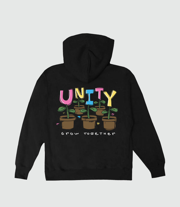 GROW TOGETHER PULLOVER HOODIE "BLACK"
