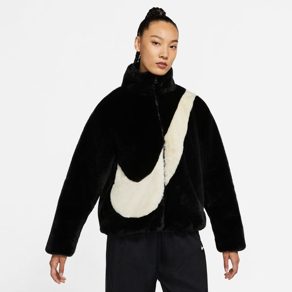 W SWOOSH JACKET "BLACK"