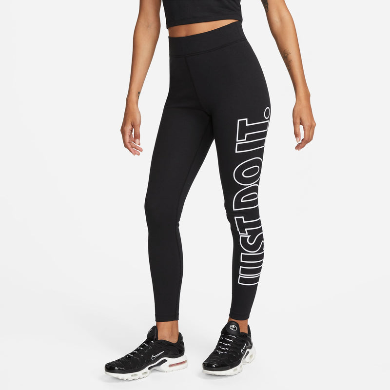 W GRAPHIC HGH WAISTED LEGGINGS "BLACK"