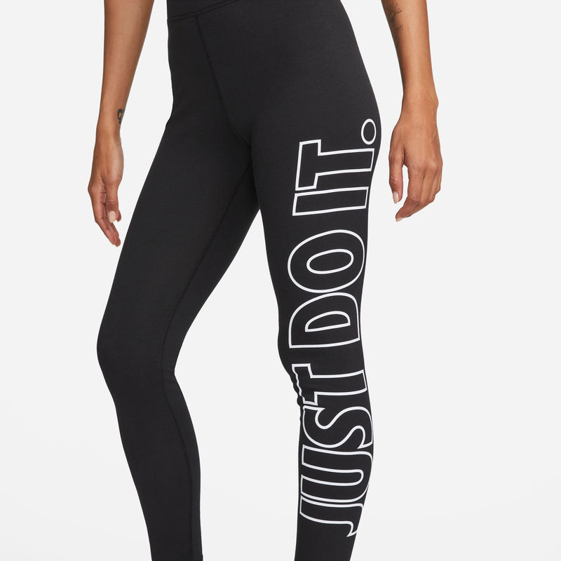 W GRAPHIC HGH WAISTED LEGGINGS "BLACK"
