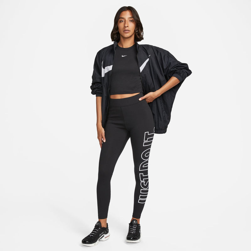 W GRAPHIC HGH WAISTED LEGGINGS "BLACK"