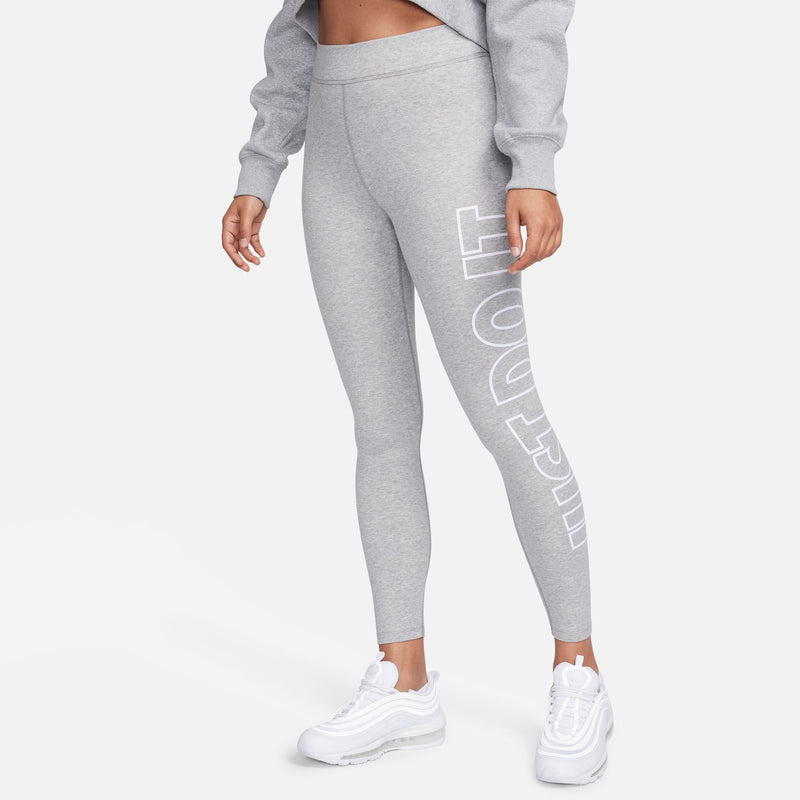 W GRAPHIC HGH WAISTED LEGGINGS "GREY HEATHER"