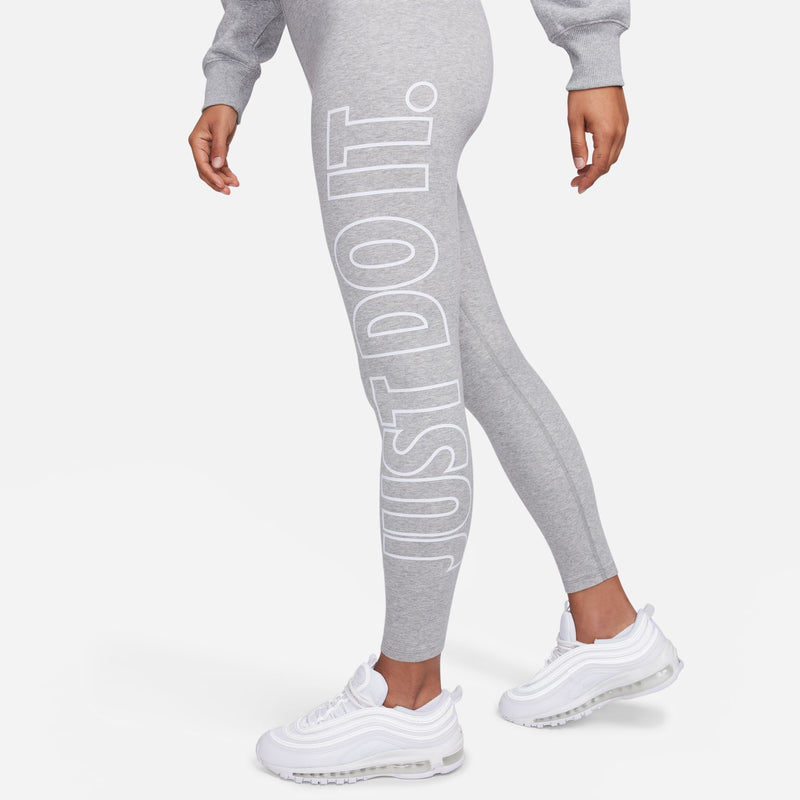 W GRAPHIC HGH WAISTED LEGGINGS "GREY HEATHER"