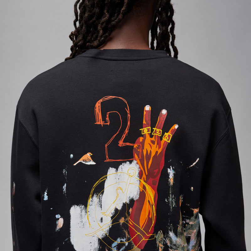 FLEECE CREW BY JAMMIE HOLMES "BLACK"