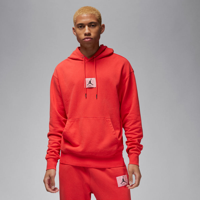 FLEECE WASHED PULLOVER HOODIE "LOBSTER"