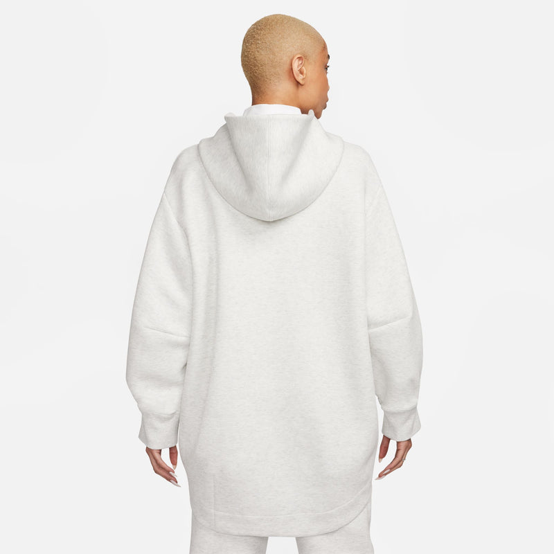 W OVERSIZED TECH FLEECE HOODIE CAPE "GREY HEATHER"