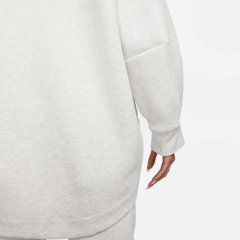 W OVERSIZED TECH FLEECE HOODIE CAPE "GREY HEATHER"