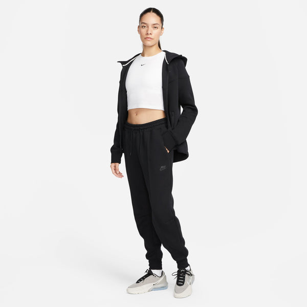 W MID RISE TECH FLEECE "BLACK"