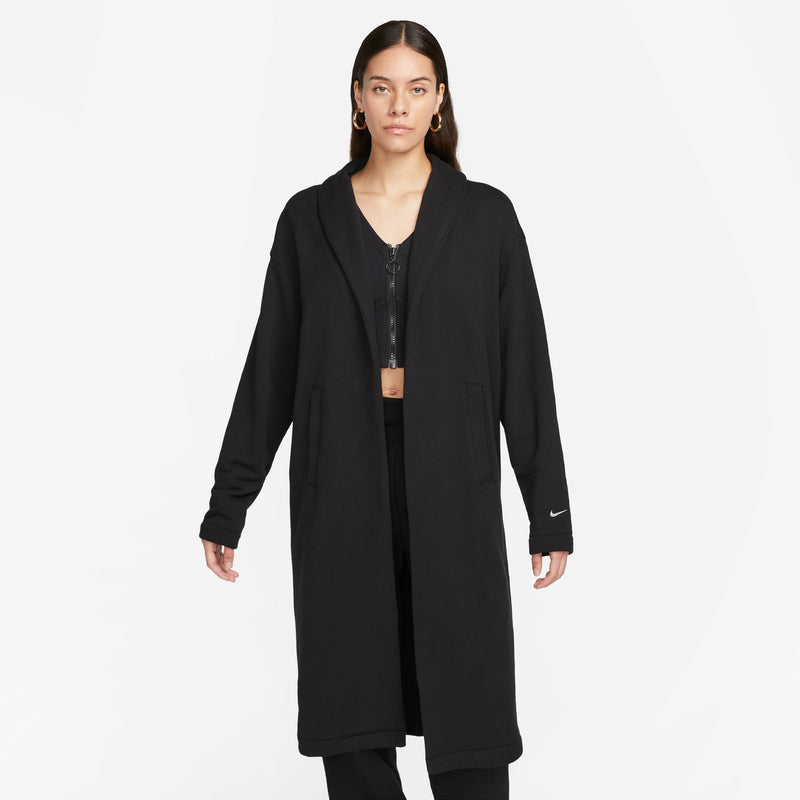 W OVERSIZED FRENCH TERRY DUSTER "BLACK"