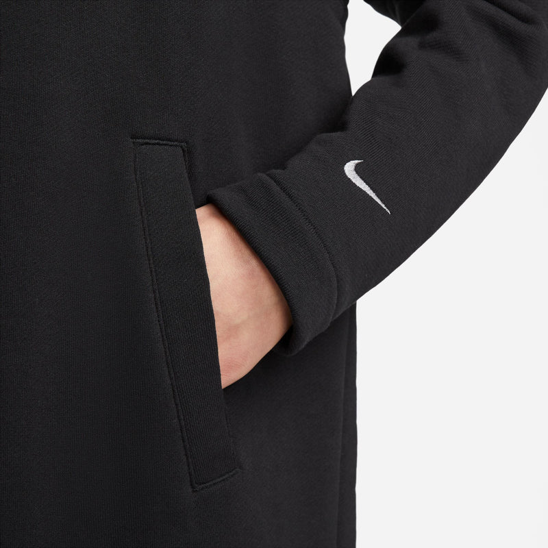 W OVERSIZED FRENCH TERRY DUSTER "BLACK"