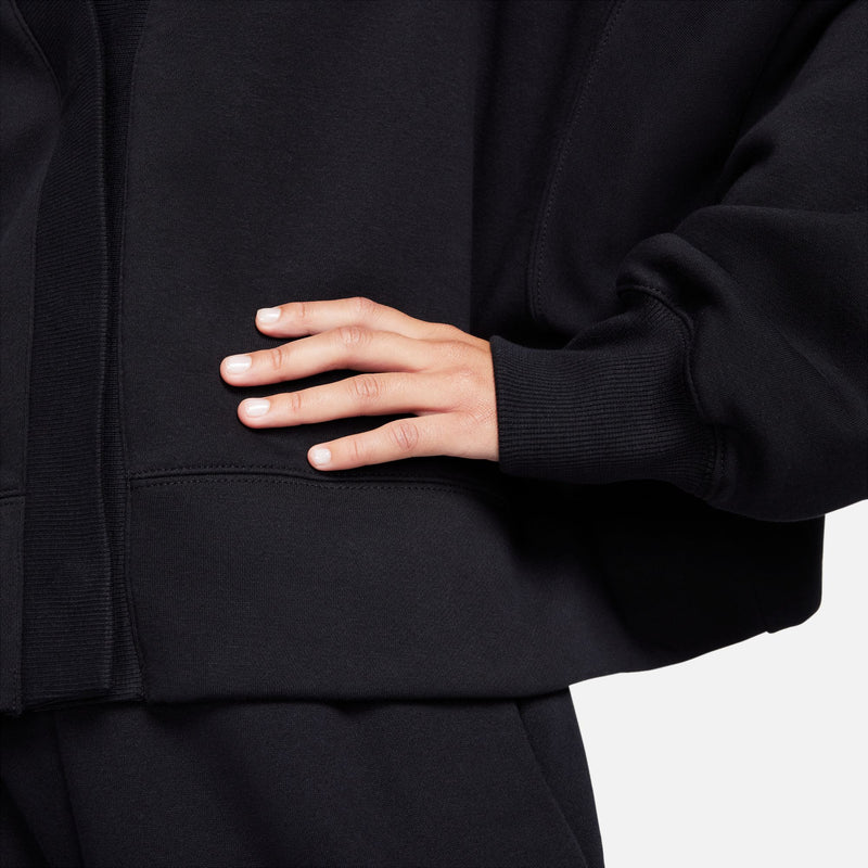 W OVERSIZED PHOENIX FLEECE CARDIGAN "BLACK"