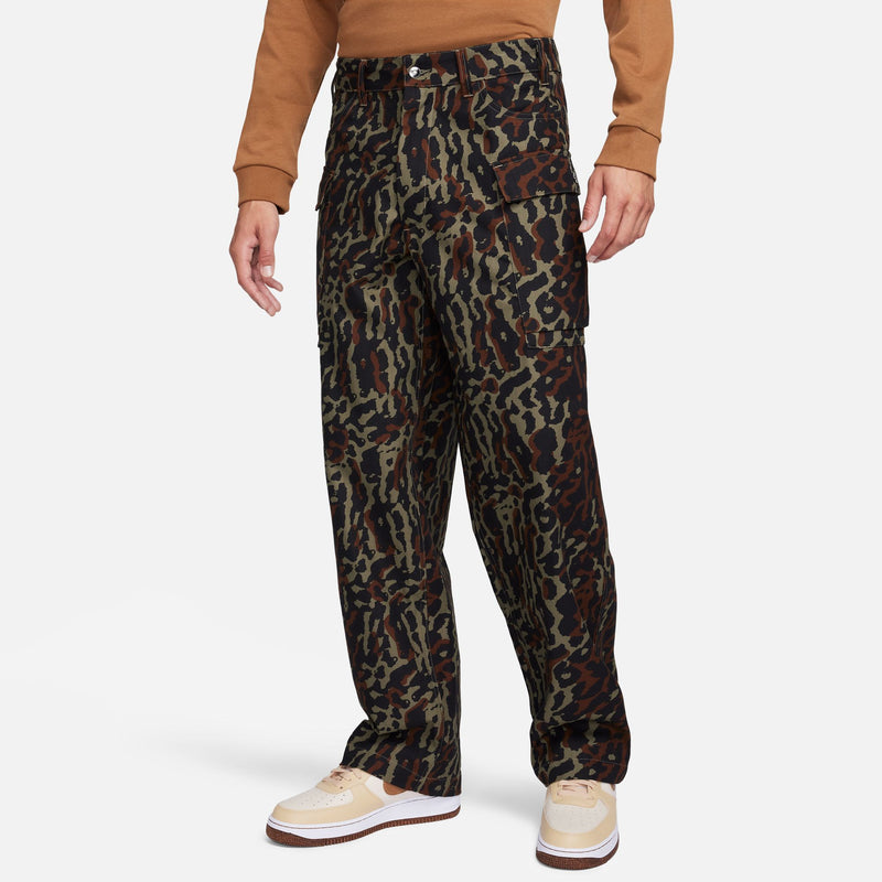 ALLOVER PRINT CARGO PANTS "MEDIUM OLIVE"