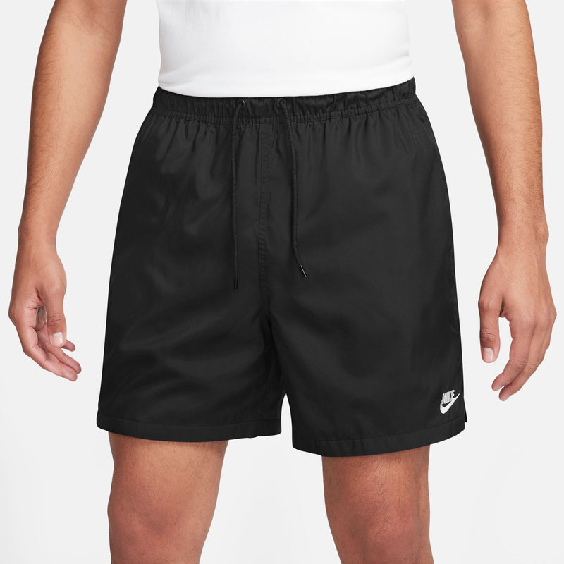 NIKE CLUB WOVEN FLOW SHORTS "BLACK/WHITE"