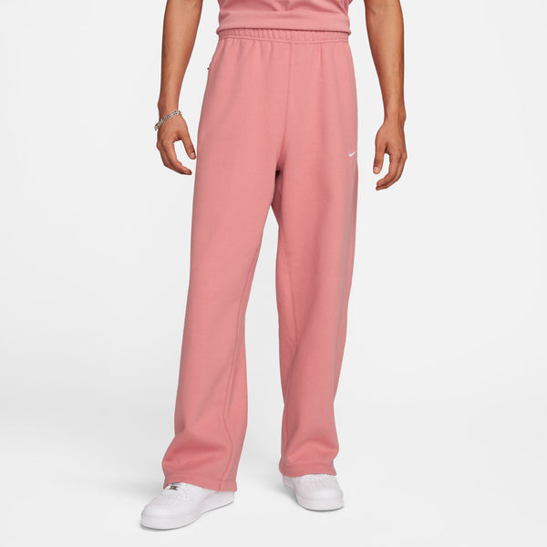 SOLO SWOOSH OPEN HEM FLEECE PANTS "RED STARDUST"