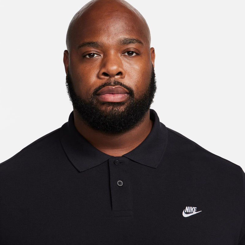 NIKE CLUB SHORT SLEEVE POLO "BLACK/WHITE"