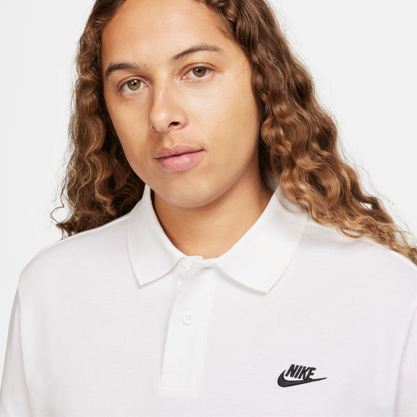 NIKE CLUB SHORT SLEEVE POLO "WHITE/BLACK"