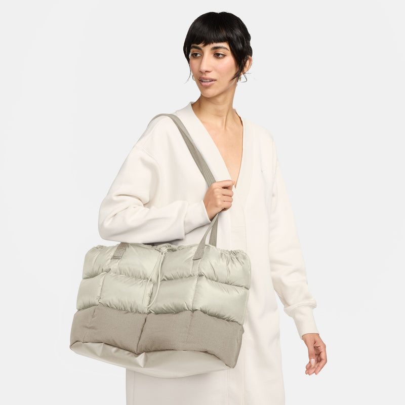 PUFFLE TOTE BAG "LT OREWOOD BRN"