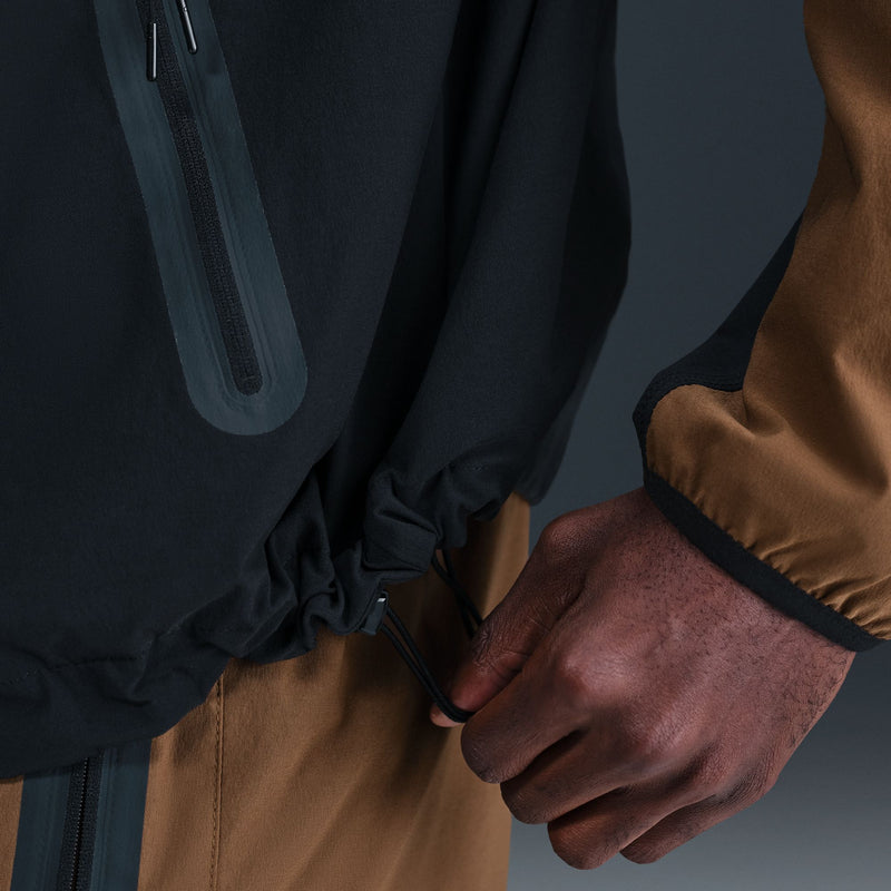 NIKE TECH WOVEN JACKET "BLACK/MOSSWOOD BROWN/BLACK"