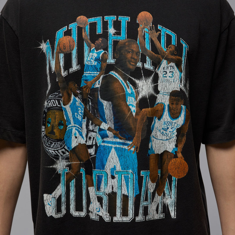 JORDAN FLIGHT ESSENTIALS GRAPHIC SHIRT "BLACK/DK POWDER BLUE"