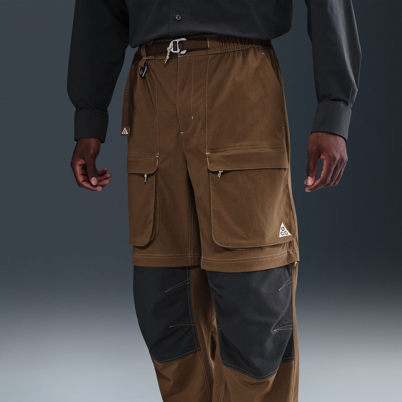 NIIKE ACG SMITH SUMMIT ZIP CARGO PANTS "MOSSWOOD BROWN/ANTHRACITE/SUMMIT WHITE"