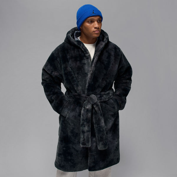 JORDAN BROOKLYN FAUX FUR ROBE "THUNDER GREY"
