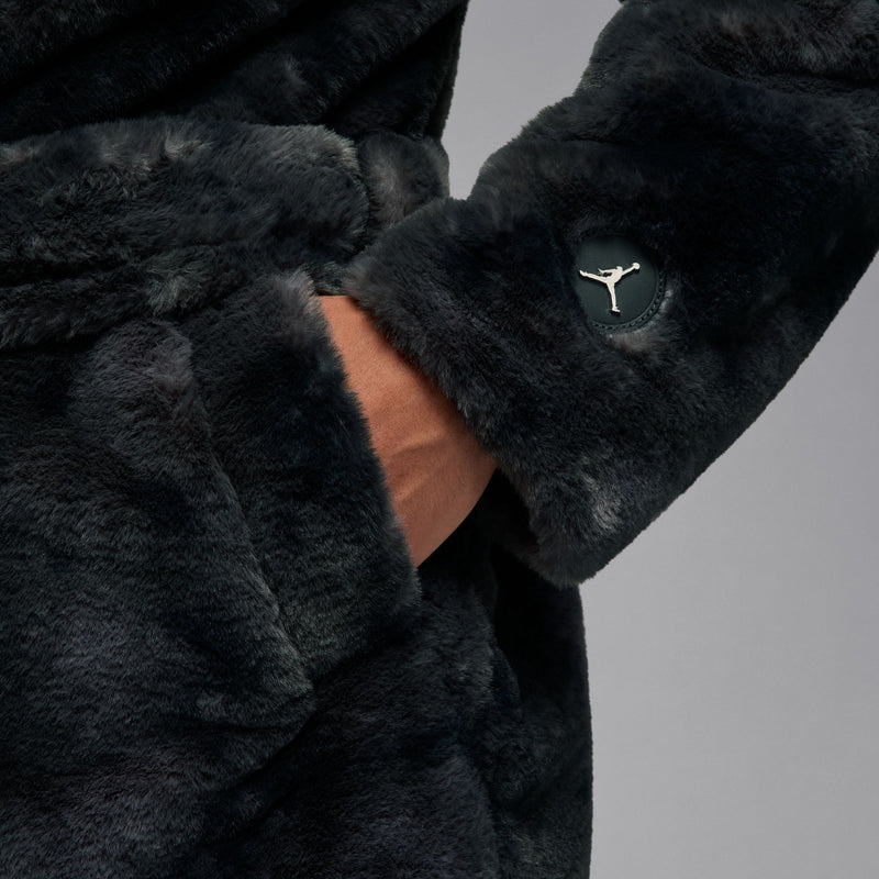 JORDAN BROOKLYN FAUX FUR ROBE "THUNDER GREY"