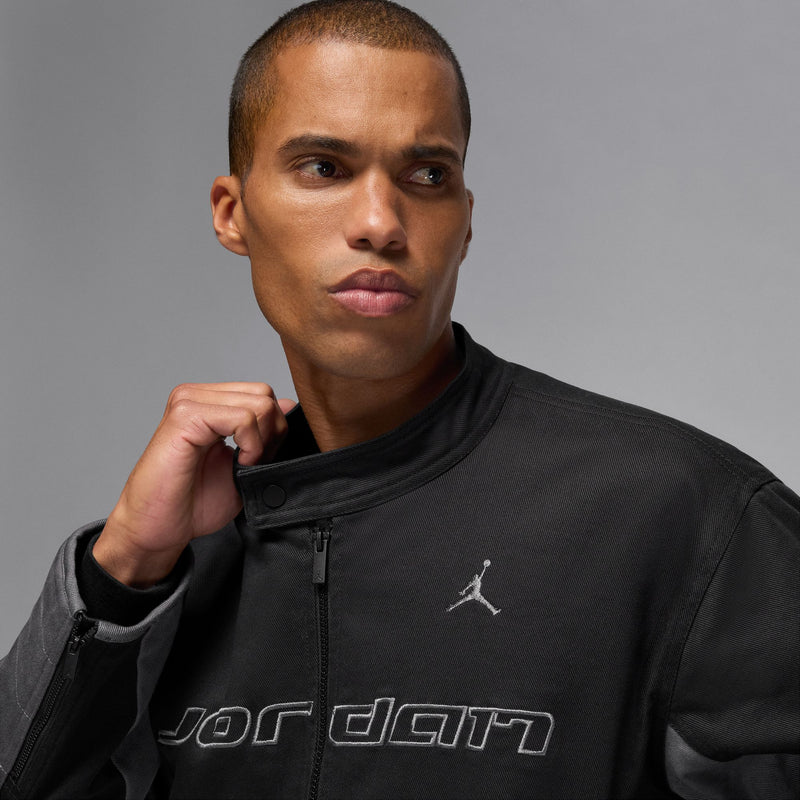 JORDAN BROOKLYN MOTORSPORT JACKET "BLACK/IRON GREY/IRON GREY"