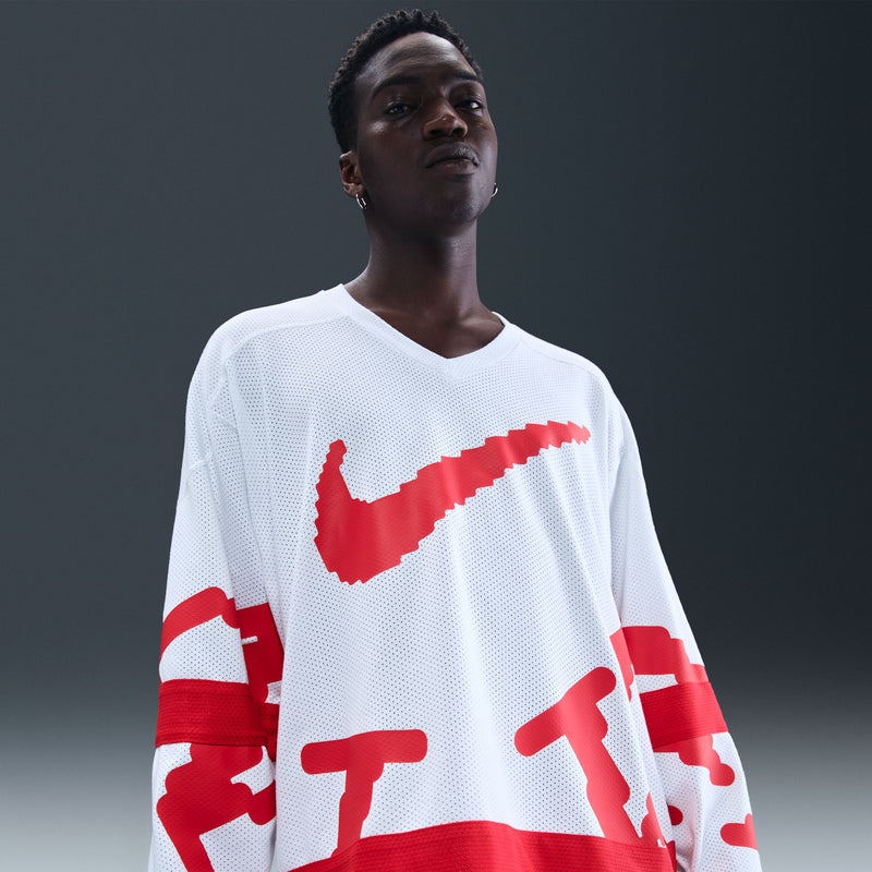 NIKE SPORTSWEAR CLUB HOCKEY JERSEY "WHITE/UNIVERSITY RED/UNIVERSITY RED"