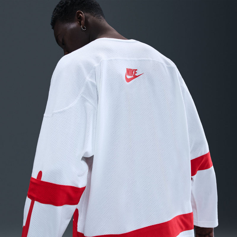NIKE SPORTSWEAR CLUB HOCKEY JERSEY "WHITE/UNIVERSITY RED/UNIVERSITY RED"