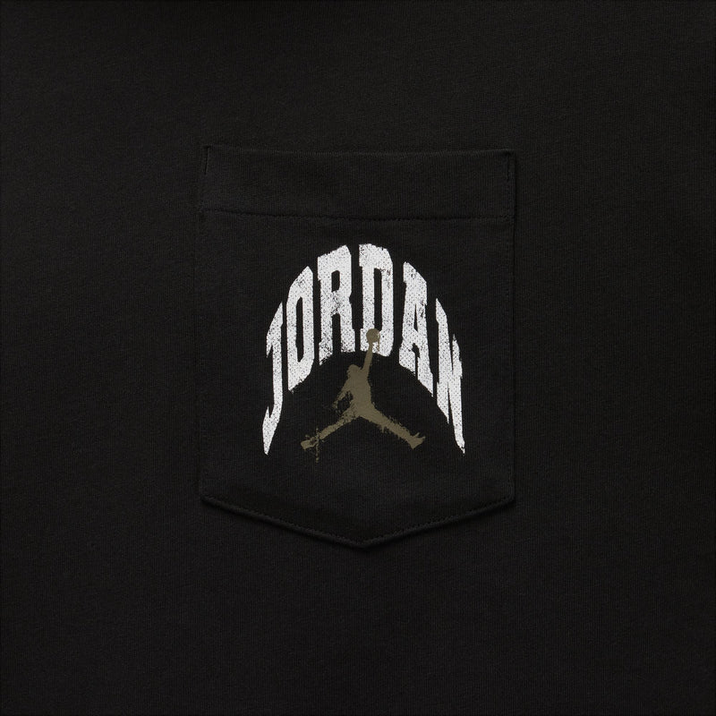 JORDAN BROOKLYN REAL TREE LONG SLEEVE POCKET SHIRT "BLACK/SAIL"