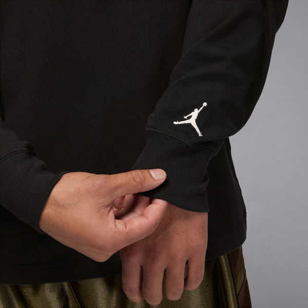 JORDAN BROOKLYN REAL TREE LONG SLEEVE POCKET SHIRT "BLACK/SAIL"