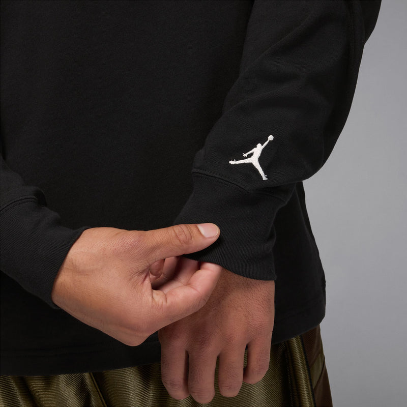 JORDAN BROOKLYN REAL TREE LONG SLEEVE POCKET SHIRT "BLACK/SAIL"