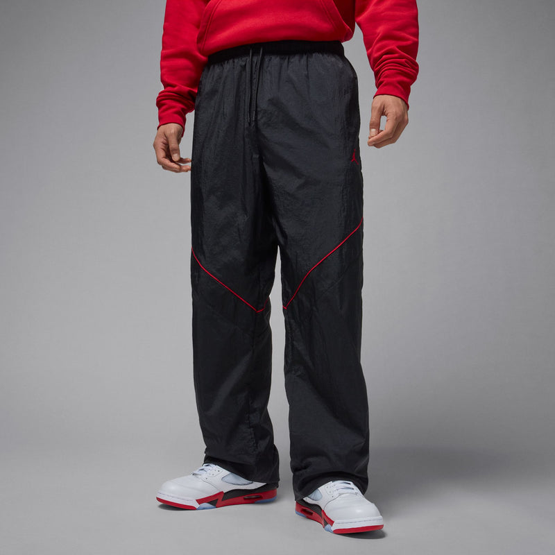 JORDAN BROOKLYN DRAFT PANTS "BLACK/GYM RED/GYM RED"