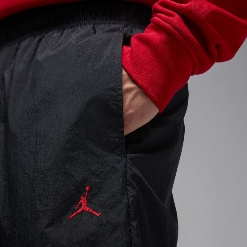 JORDAN BROOKLYN DRAFT PANTS "BLACK/GYM RED/GYM RED"