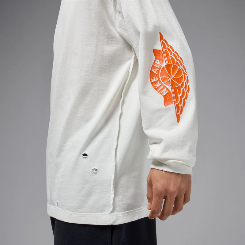 AIR JORDAN RARE AIR LONG SLEEVE T-SHIRT "SAIL/BRILLIANT ORNGE"