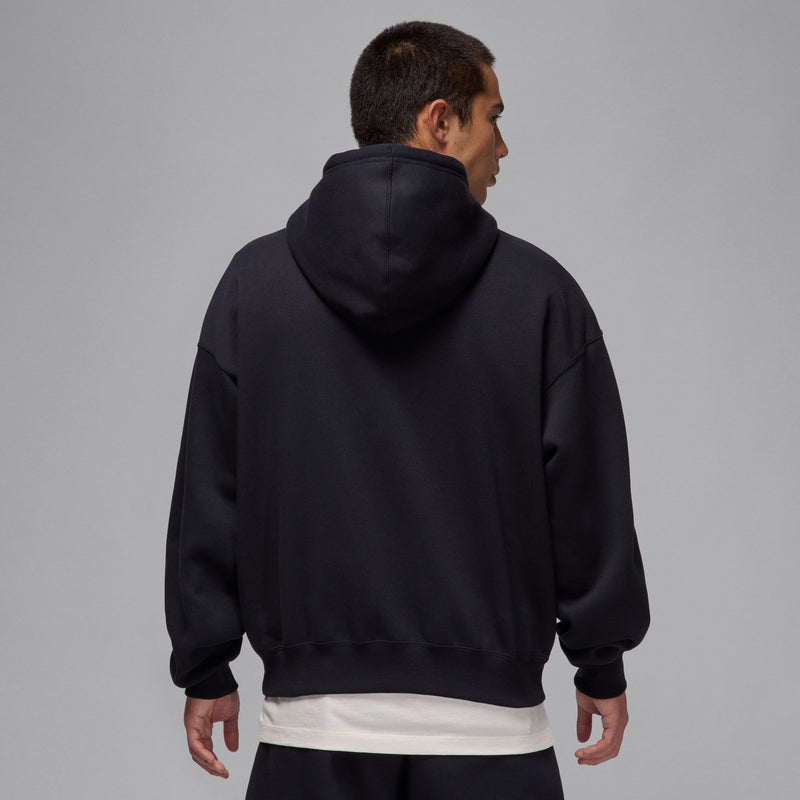 JORDAN BROOKLYN FLEECE OVERSIZED FULL ZIP HOODIE "BLACK/WHITE"