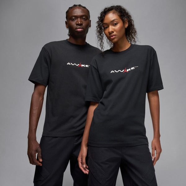 JORDAN X AWAKE NY T SHIRT "BLACK/WHITE/UNIVERSITY RED"