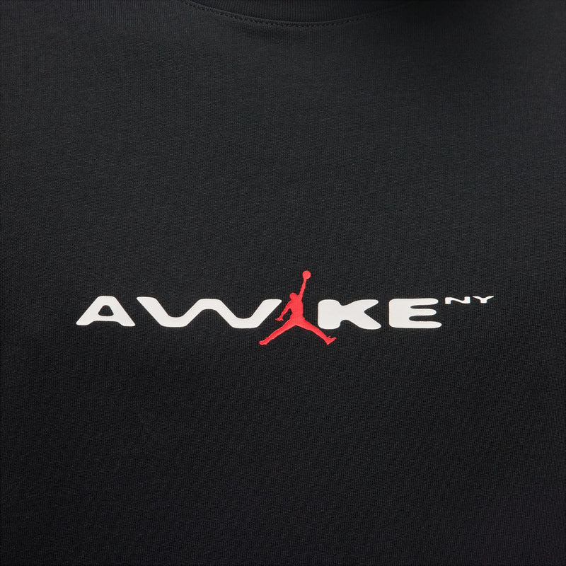 JORDAN X AWAKE NY T SHIRT "BLACK/WHITE/UNIVERSITY RED"