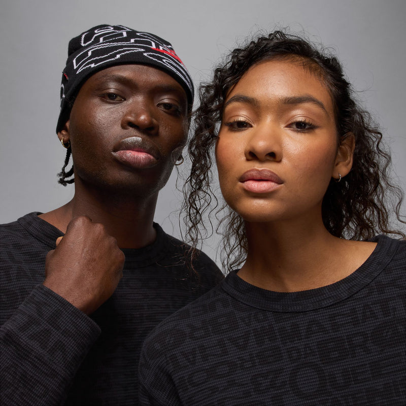 JORDAN X AWAKE NY THERMAL SHIRT "BLACK/BLACK/WHITE/UNIVERSITY RED"