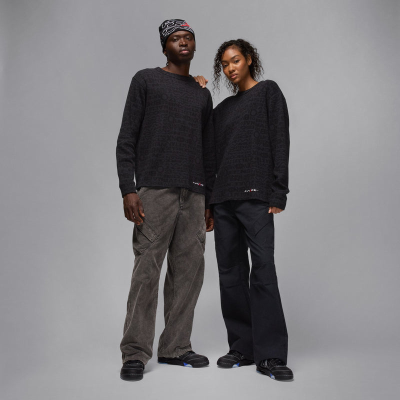 JORDAN X AWAKE NY THERMAL SHIRT "BLACK/BLACK/WHITE/UNIVERSITY RED"