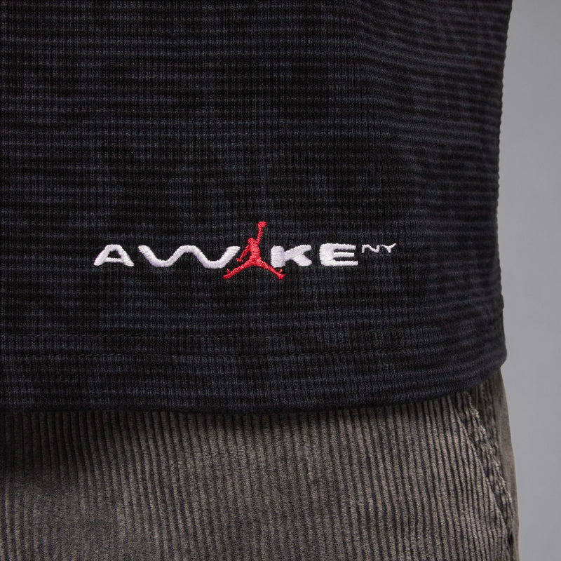 JORDAN X AWAKE NY THERMAL SHIRT "BLACK/BLACK/WHITE/UNIVERSITY RED"