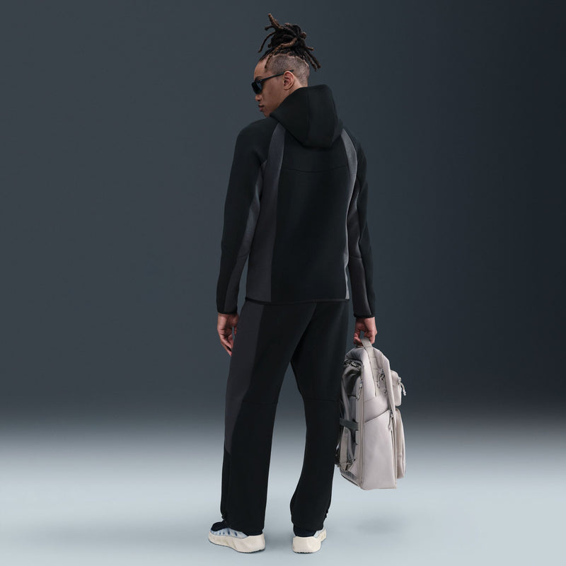 NIKE TECH COLOR BLOCK OPEN HEM FLEECE PANTS "BLACK/ANTHRACITE/BLACK"