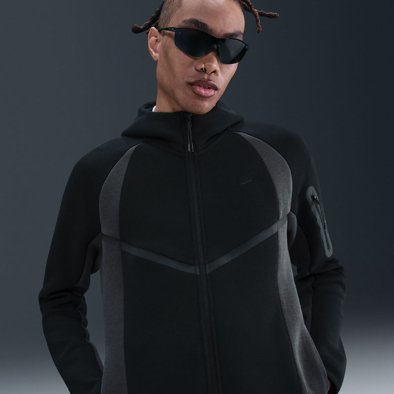 NIKE TECH COLOR BLOCK FULL ZIP WINDRUNNER JACKET "BLACK/ANTHRACITE/BLACK"